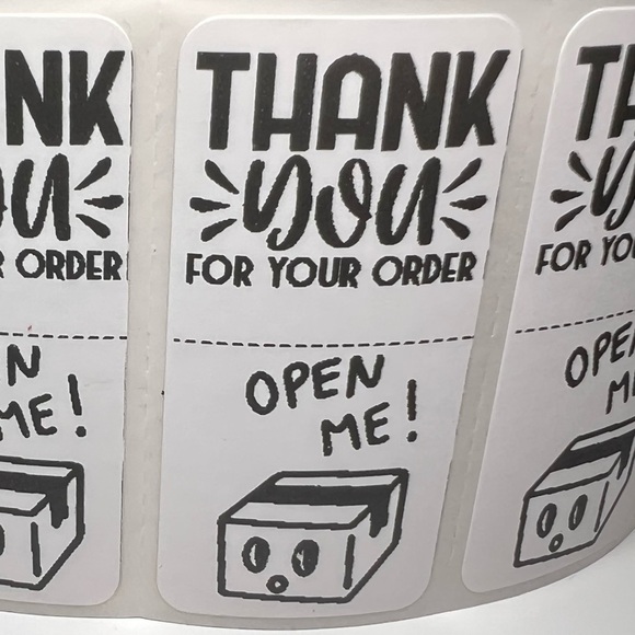 Set of 100 - Thank you / Open Me Seal Adhesive Packaging Label Stickers 2in​​​ - Picture 4 of 4